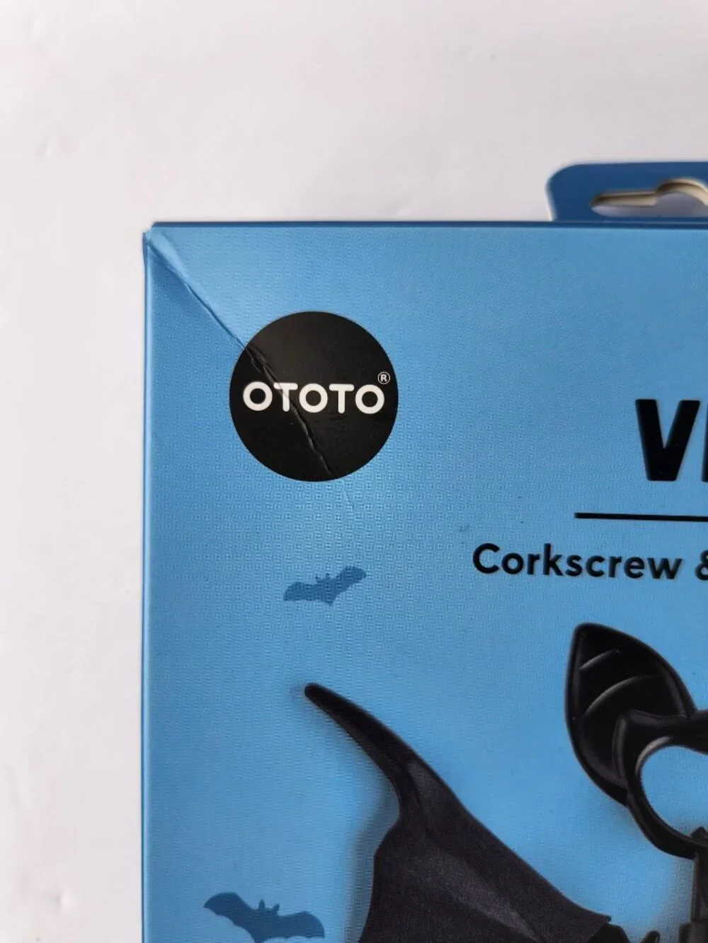 OTOTO Vino Spooky Bat Corkscrew and Bottle  2-In-One Opener Novelty Halloween
